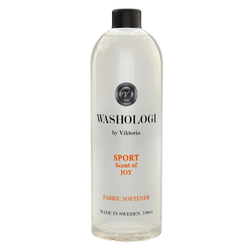 Mjukmedel SPORT från Washologi i klar flaska, fabric softener 750 ml