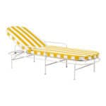 Gul randig solsäng ARTS i metall för utomhusbruk