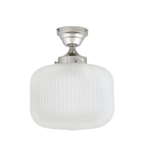 Taklampa ELI, nickel/frostat glas