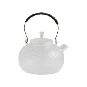 Glastekanna med strukturerat glas och handtag – tekanna 1,2 liter