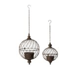 Ampel RAGNA i rostbrunt järn med kedja för utomhusbruk