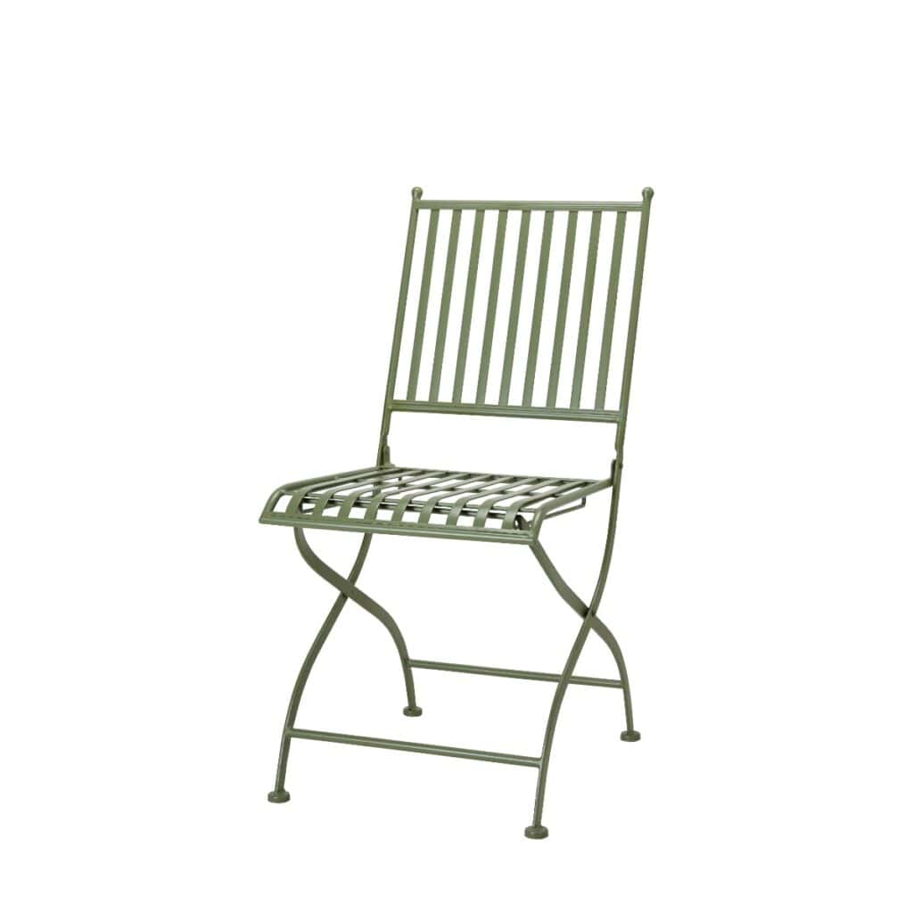 Trädgårdsstol Venice olivgrön hopfällbar i metall