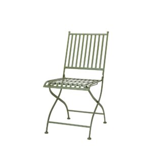 Trädgårdsstol Venice olivgrön hopfällbar i metall