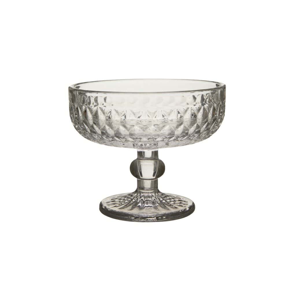 Coupéglas Elly i klart mönstrat glas på fot, 37 cl