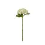 Vit konstgjord hortensia med fyllig blomma och lång grön stjälk, 60 cm