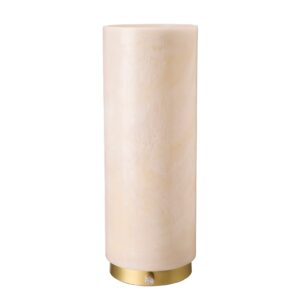 Bordslampa PERUGIA offwhite med mässingsfärgad fot 41 cm