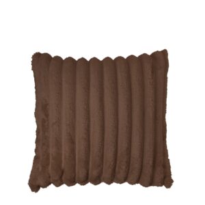 Kuddfodral ISLA ribbat brun 45x45 cm