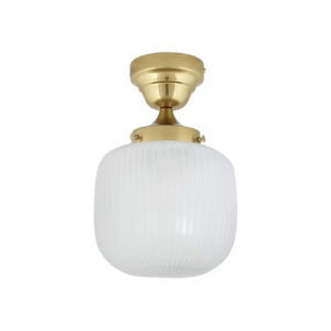Taklampa ELI mässing med frostat glas Ø22 x H31 cm