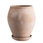 Rosa terrakottakruka Delphi 22 cm från Bergs Potter med fat